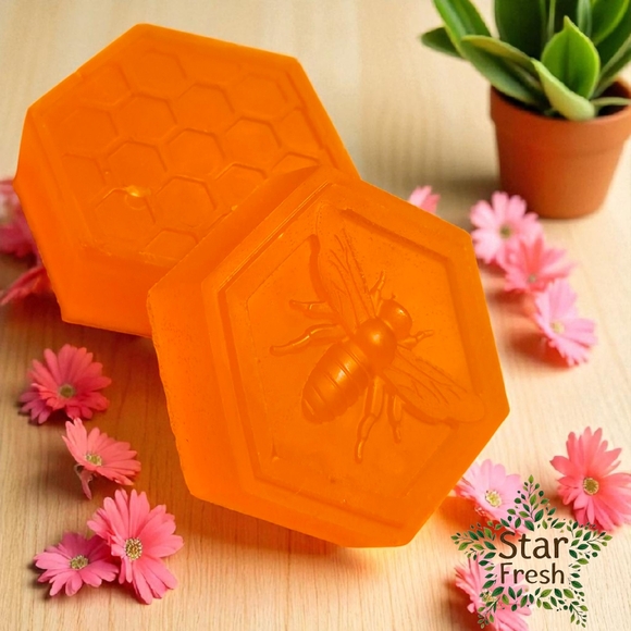 (2) HandCrafted Orange Honey/Glycerin Soap - Picture 1 of 4